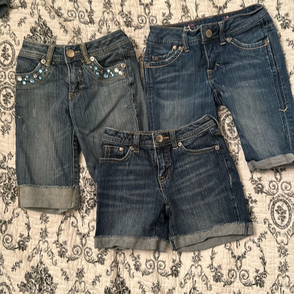 Lot of 3 Girls Jean Shorts